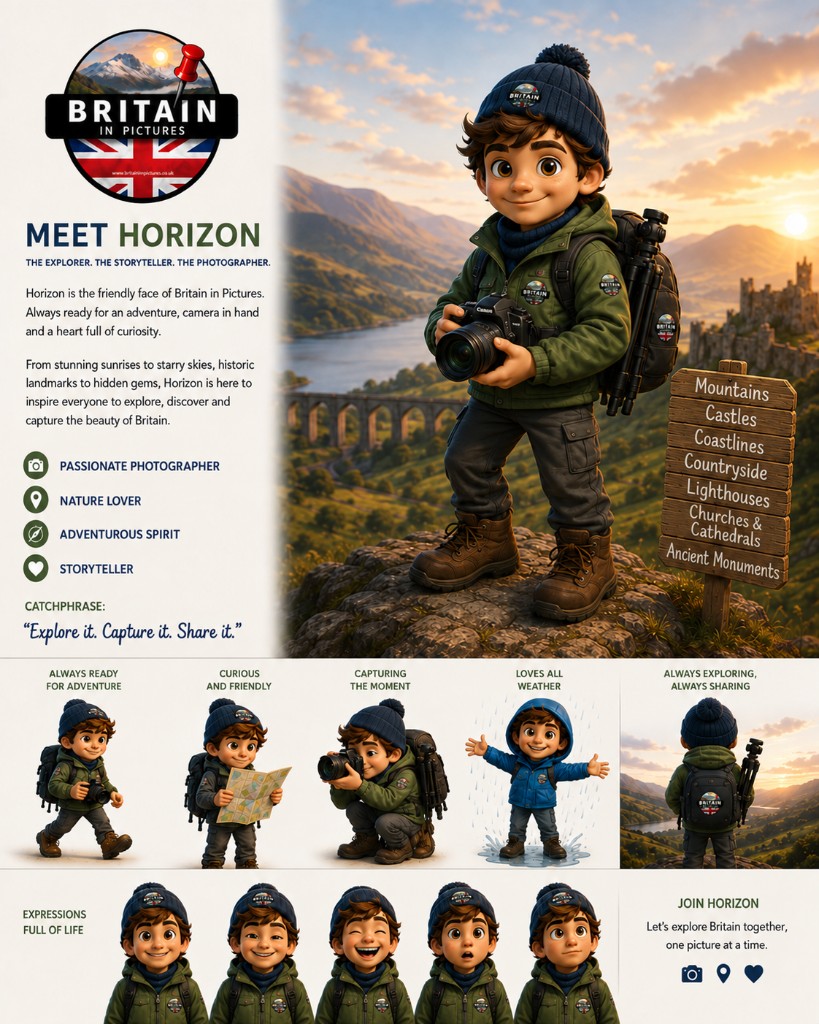 Horizon, the Britain in Pictures explorer character