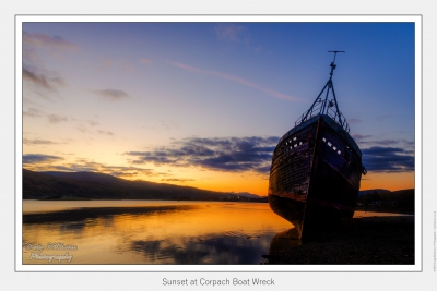 Sunset At Corpach Boat Wreck
