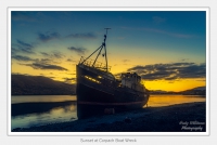 Sunset At Corpach Boat Wreck