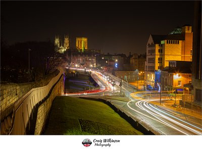 Light Trails - York City Walls