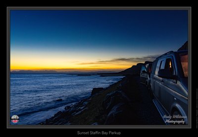 Sunset Staffin Bay Parkup