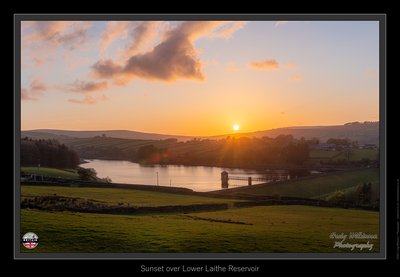 Sunset over Lower Laithe Reservoir